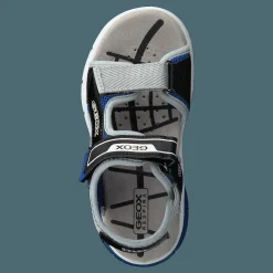 Geox J Sandal Flexyper Bo Black/royal Grå Outlet