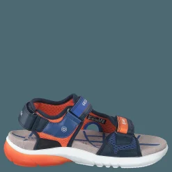 Geox J Sandal Flexyper Boy Navy/orange Blå Hot
