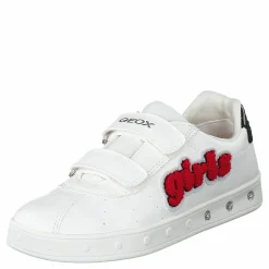 Geox J Skylin Girl Pink/white Vit Outlet