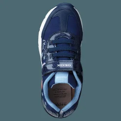 Geox J Spaceclub Girl Navy/sky Blå Discount