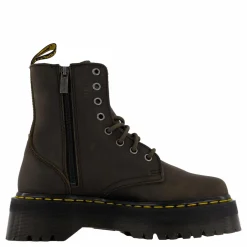 Dr Martens Jadon Charcoal Grey Burnished Waxy P Brun