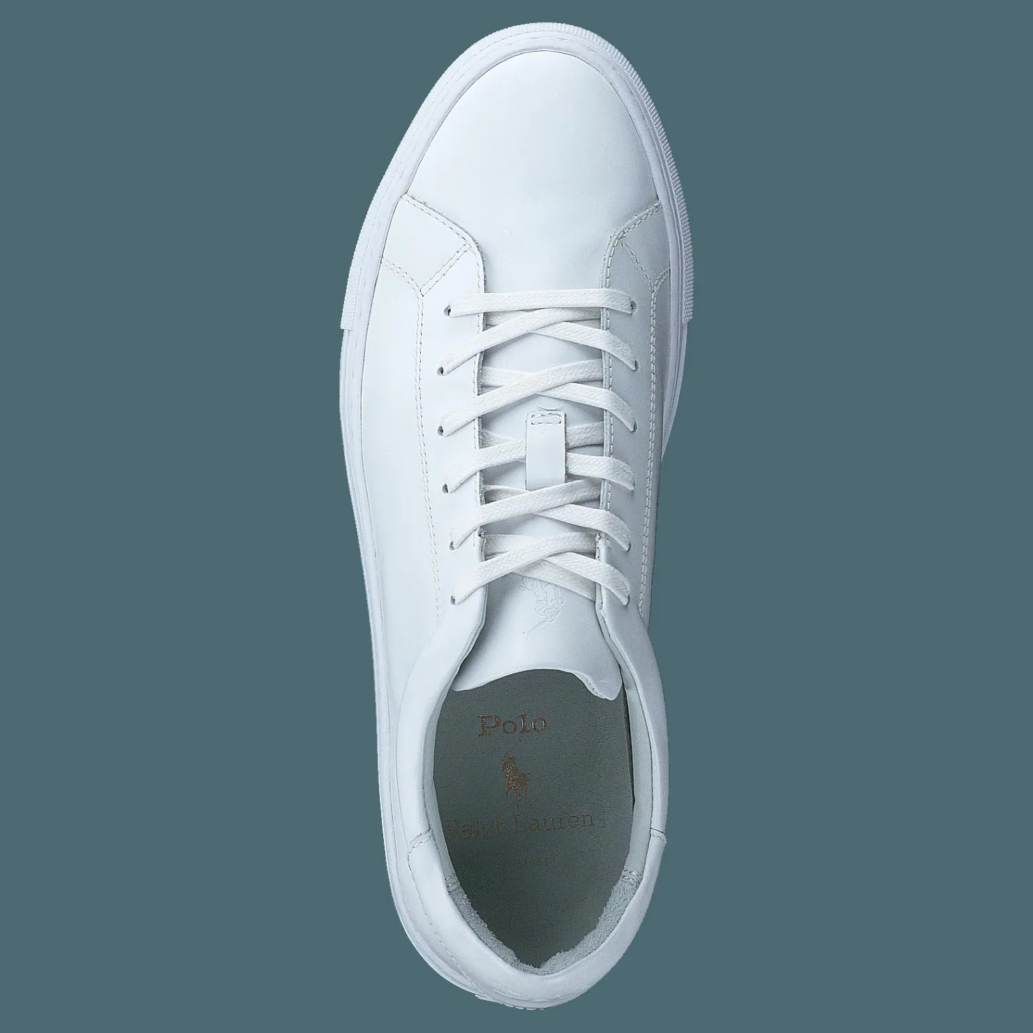 Polo Ralph Lauren Jermain Leather Sneaker White Vit Clearance
