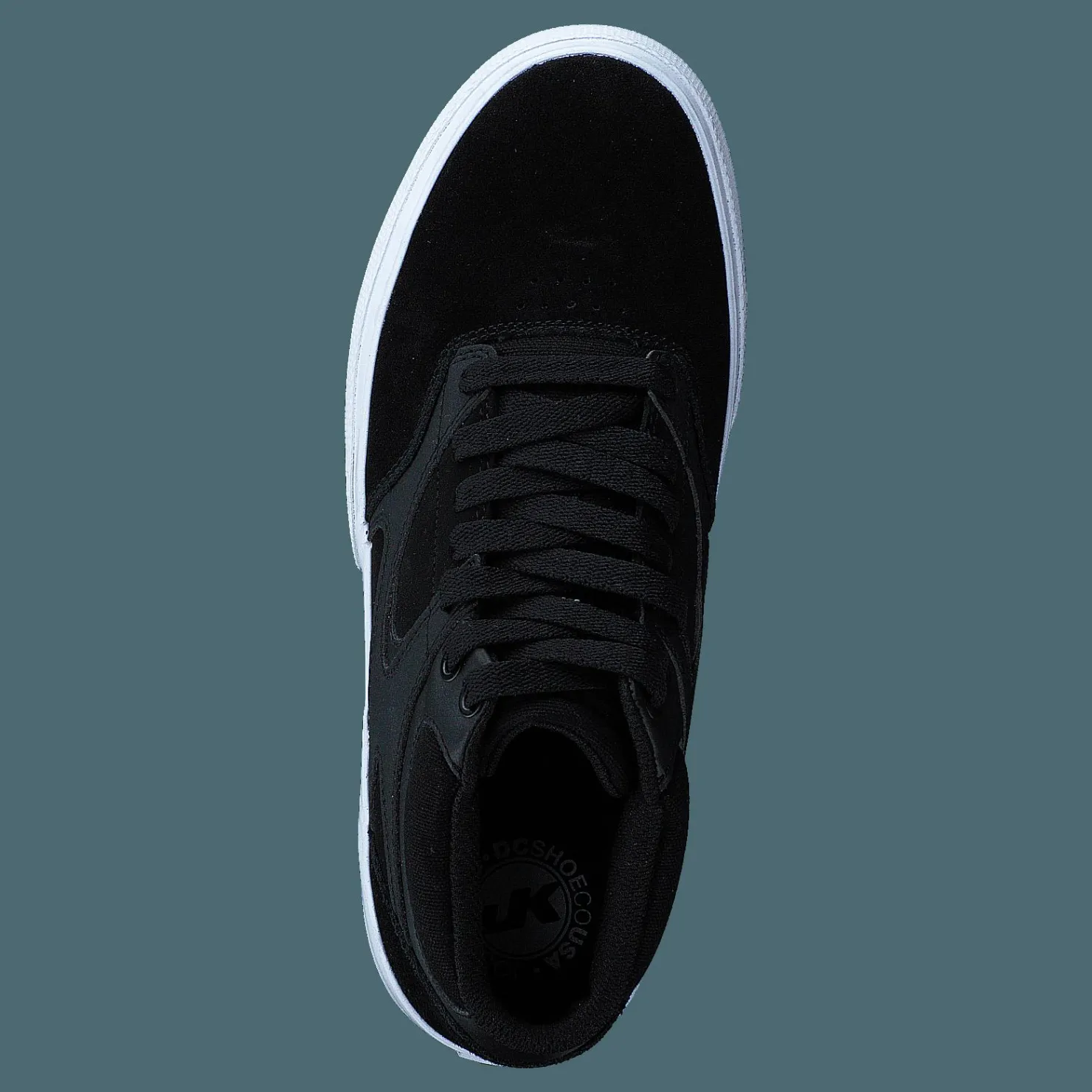 DC Shoes Kalis Vulc Mid Black/black/white Svart Outlet