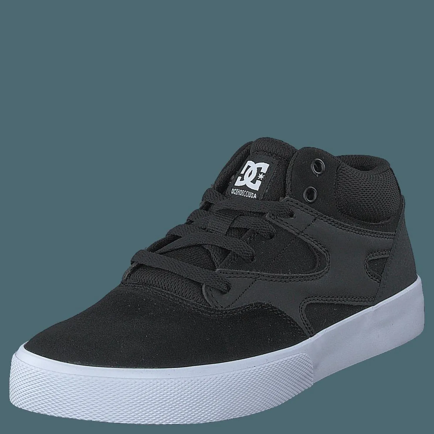 DC Shoes Kalis Vulc Mid Black/white Svart Outlet
