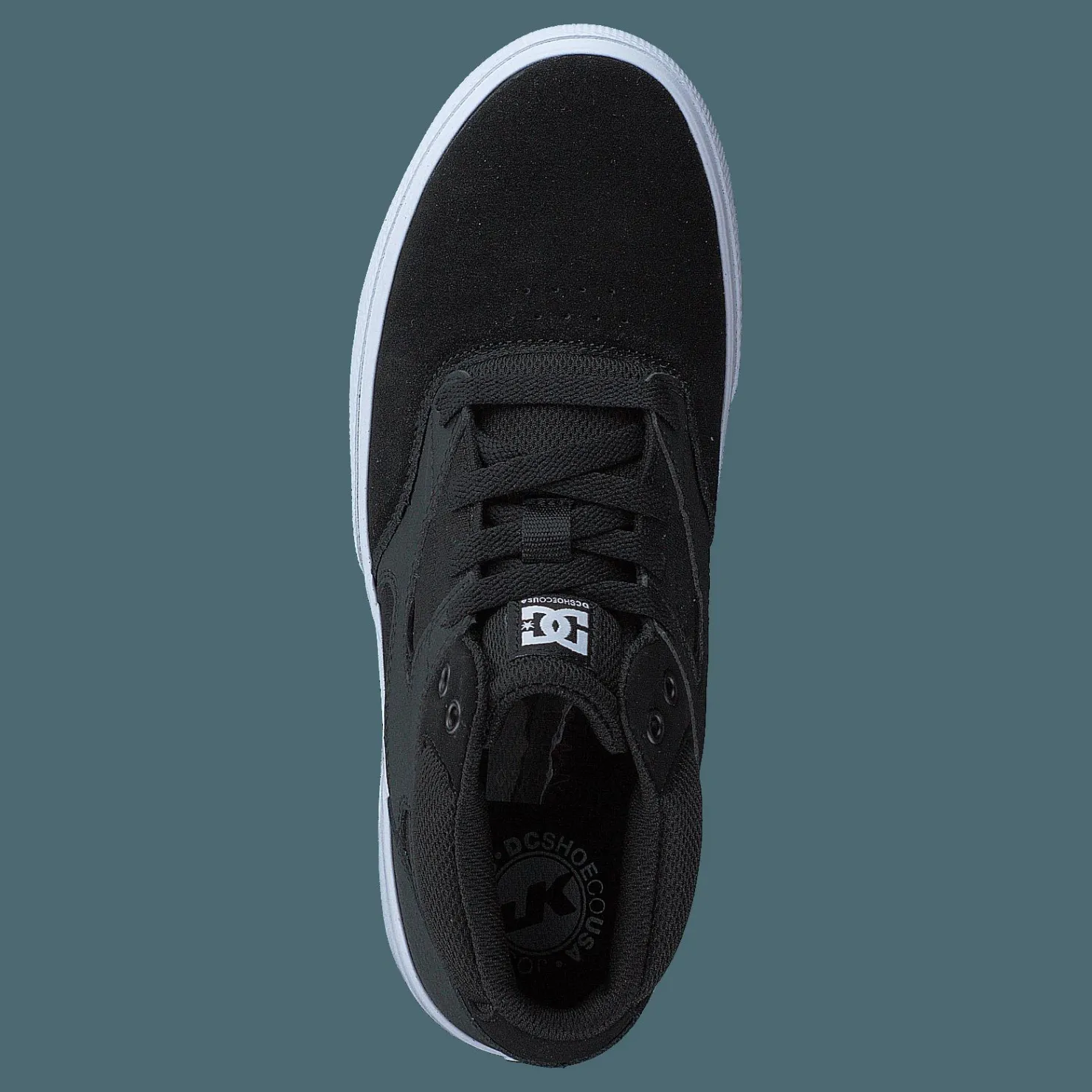 DC Shoes Kalis Vulc Mid Black/white Svart Outlet