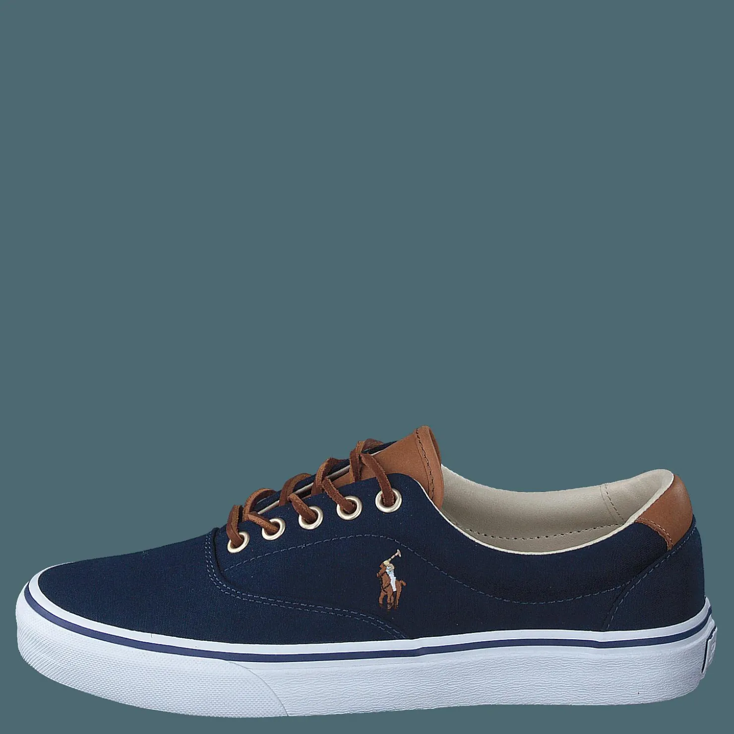 Polo Ralph Lauren Keaton Canvas Sneaker Newport Navy / Multi PP Blå Outlet