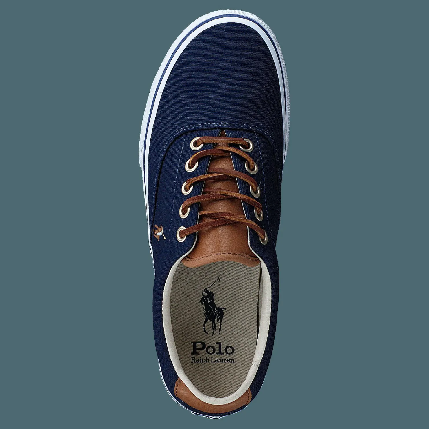 Polo Ralph Lauren Keaton Canvas Sneaker Newport Navy / Multi PP Blå Outlet