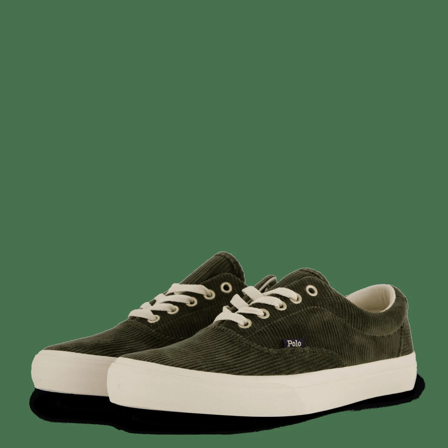 Polo Ralph Lauren Keaton Corduroy Sneaker Estate Olive Svart Hot