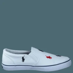 Ralph Lauren Junior Keaton Slipon White/ Navy, Red Vit Discount