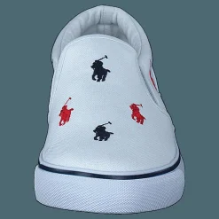Ralph Lauren Junior Keaton Slipon White/ Navy, Red Vit Discount