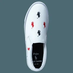 Ralph Lauren Junior Keaton Slipon White/ Navy, Red Vit Discount