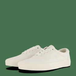 Polo Ralph Lauren Keaton Suede-Trim Canvas Sneaker Prchmt Crm Vit Outlet