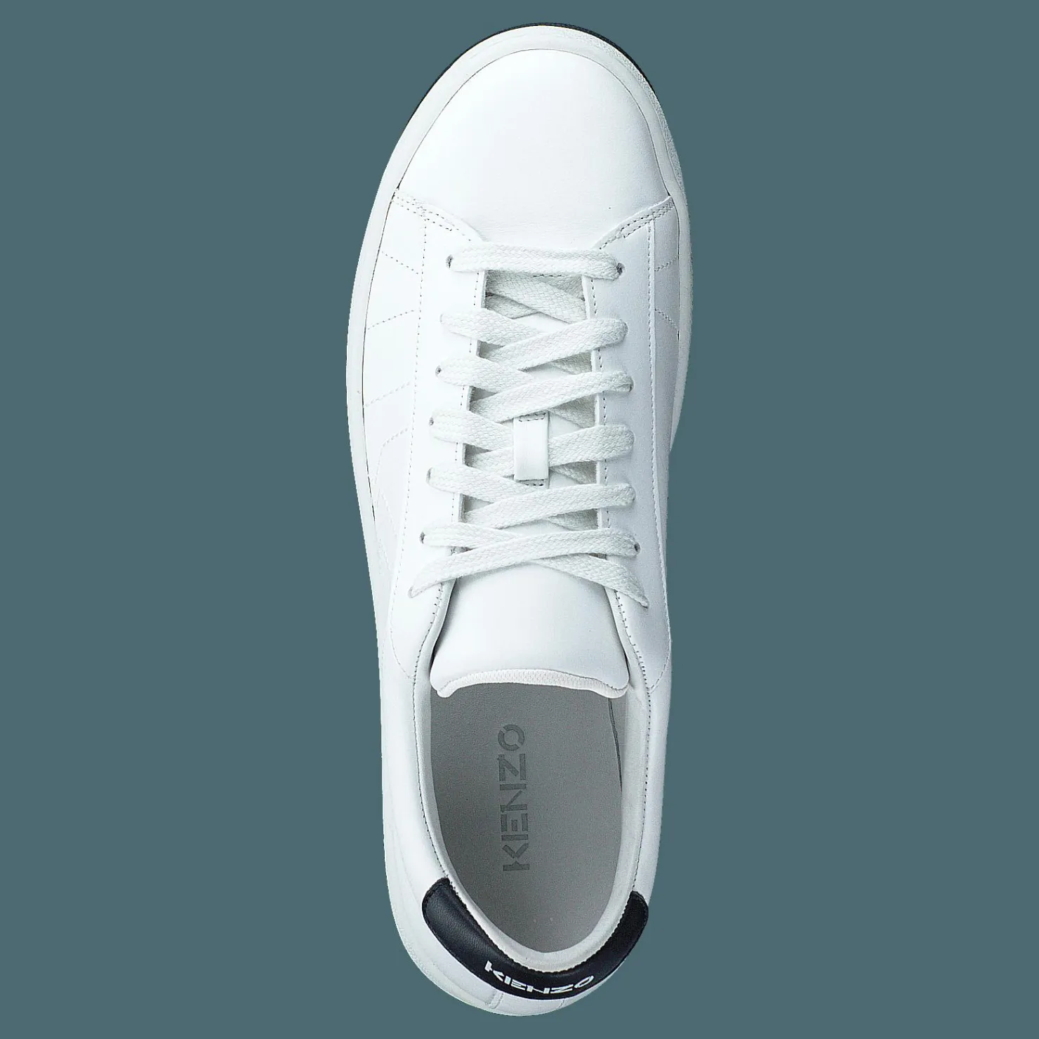 Kenzo K-logo Lace Up Sneaker Navy Blue Vit Discount