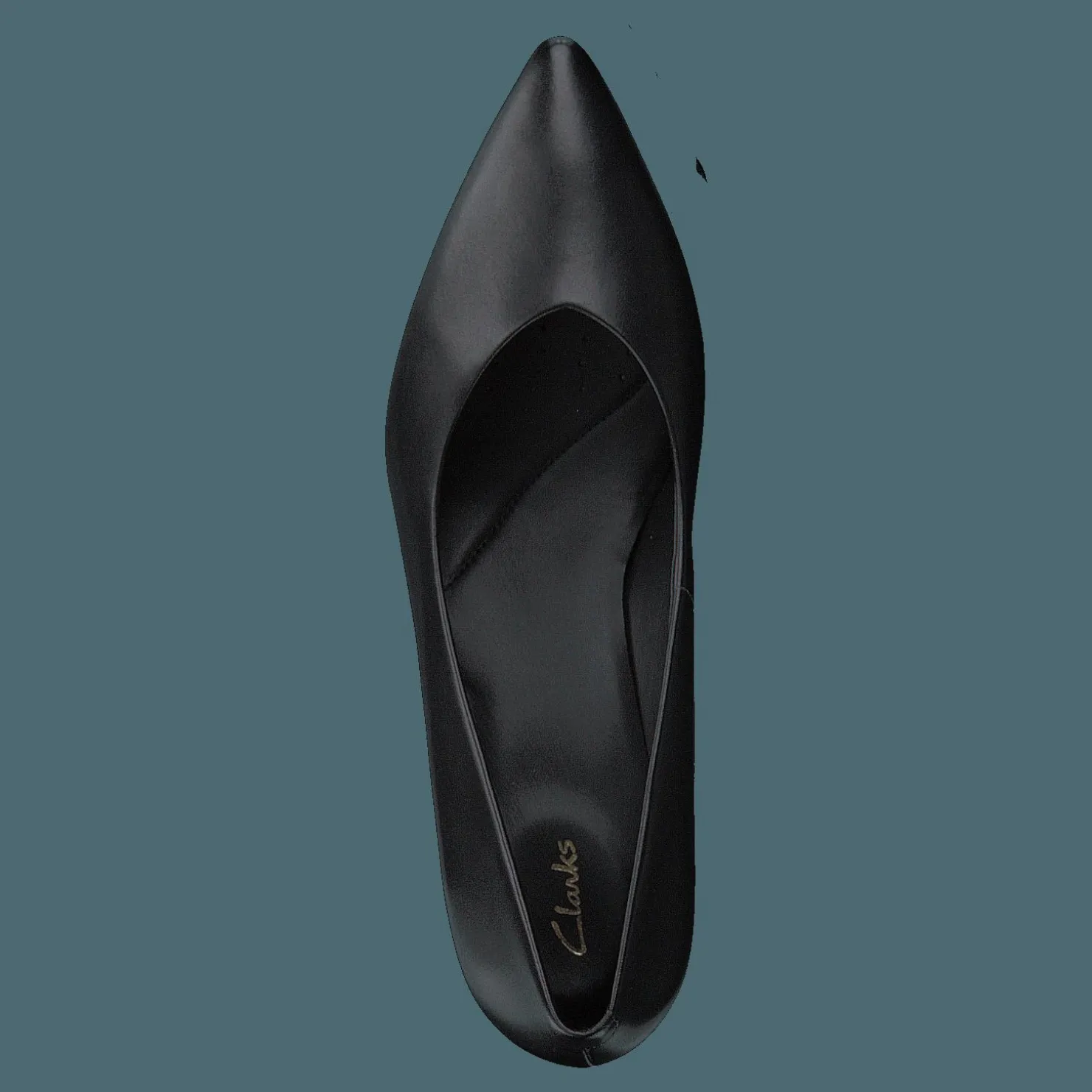 Clarks Laina55 Court2 Black Leather Svart New
