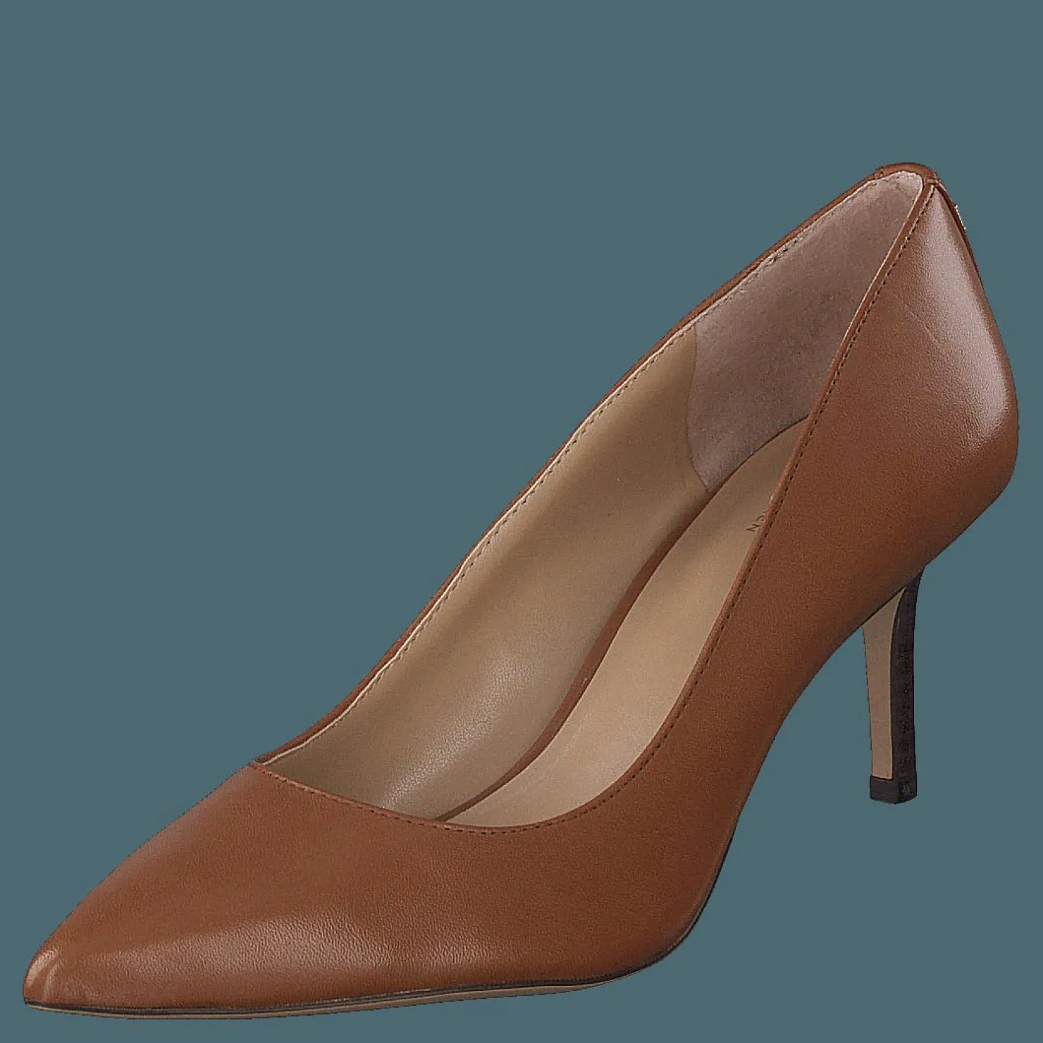 Lauren Ralph Lauren Lanette Leather Pump Deep Saddle Tan Brun Hot