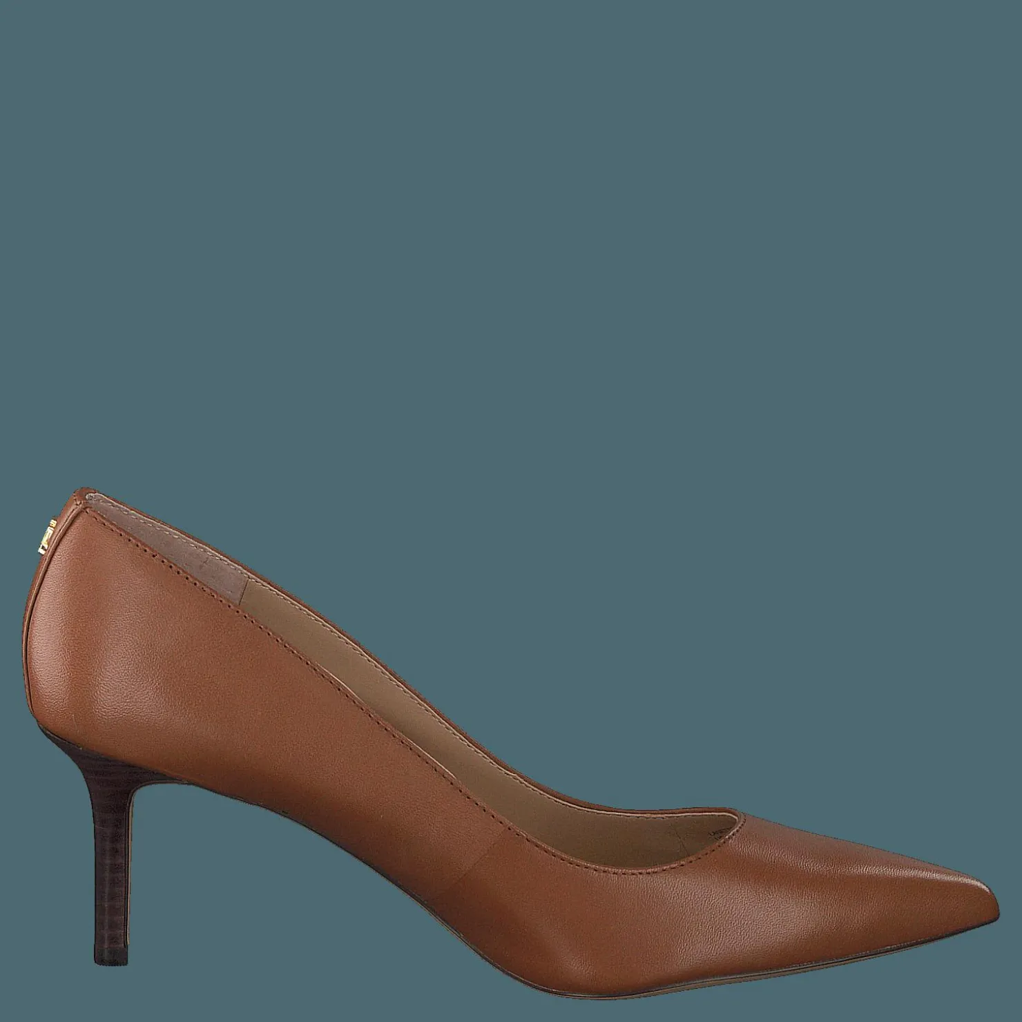 Lauren Ralph Lauren Lanette Leather Pump Deep Saddle Tan Brun Hot