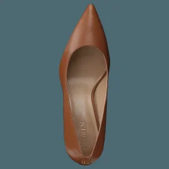 Lauren Ralph Lauren Lanette Leather Pump Deep Saddle Tan Brun Hot