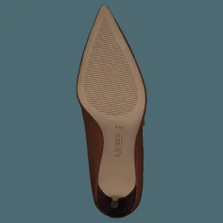Lauren Ralph Lauren Lanette Leather Pump Deep Saddle Tan Brun Hot