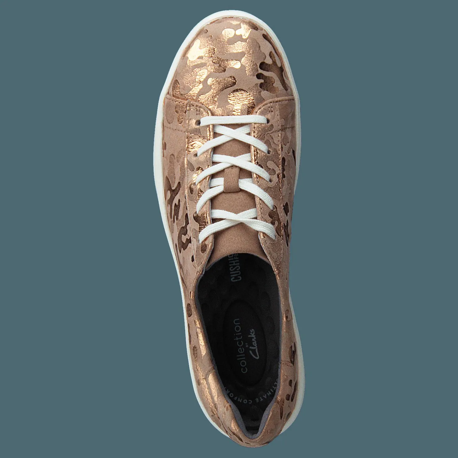 Clarks Layton Pace Rose Gold Guld och Metallisk Online