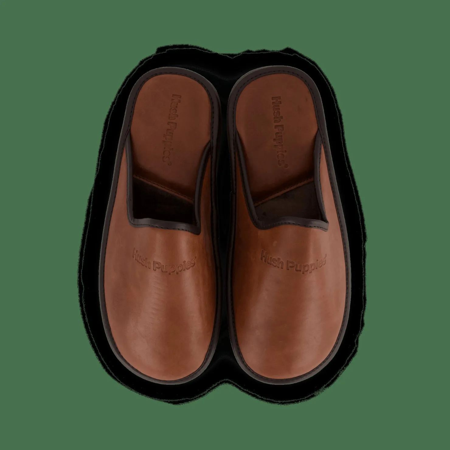 Hush Puppies Leather Slipper Cognac Brun Online