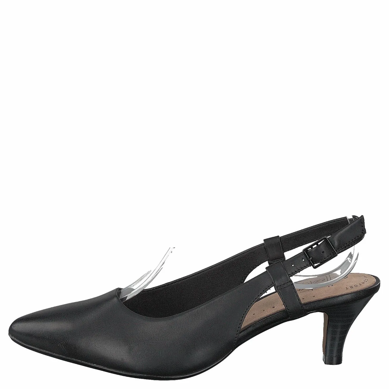 Clarks Linvale Loop Black Leather Svart Clearance