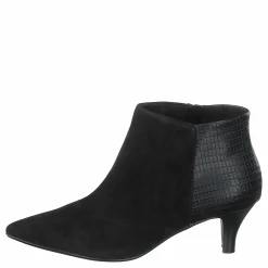 Clarks Linvale Sea Black Suede/croc Synth Combi Svart Outlet