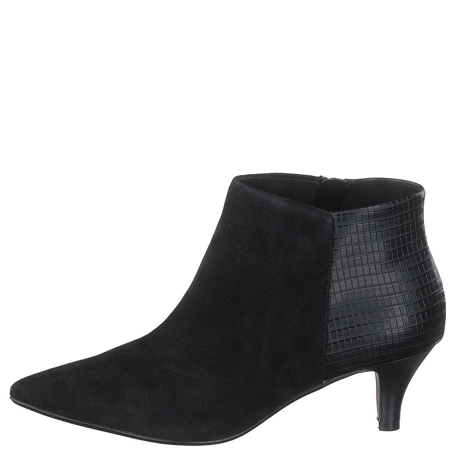 Clarks Linvale Sea Black Suede/croc Synth Combi Svart Outlet