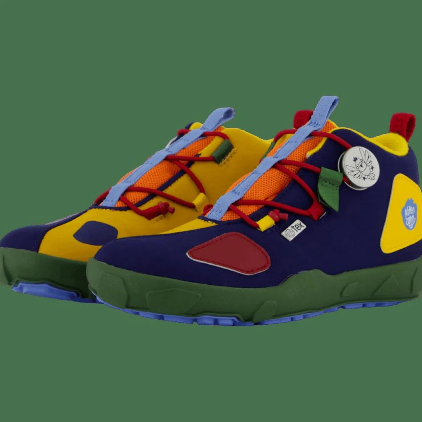 Affenzahn Low Boot Vegan Trail Paradise Bird Blue, Yellow och Multi color Clearance