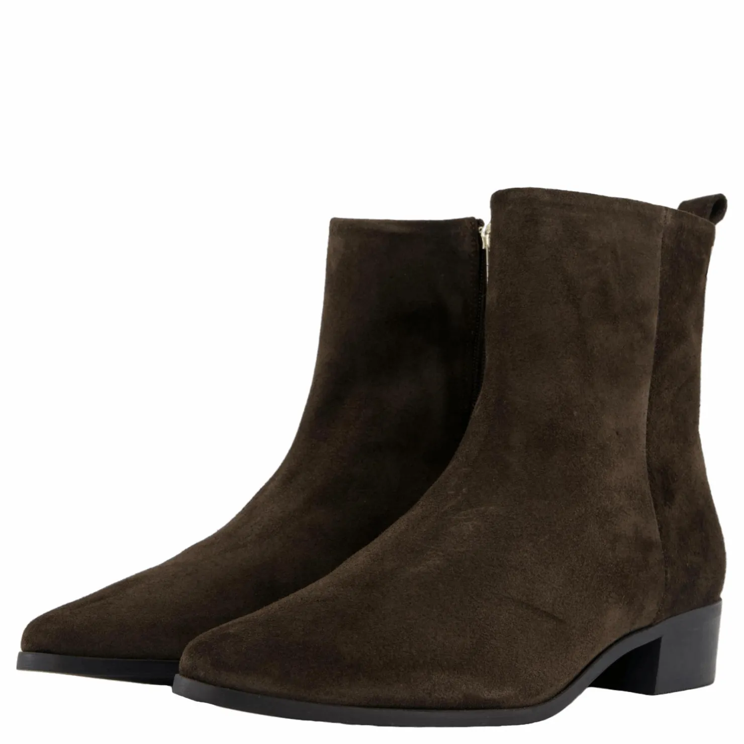 Tommy Hilfiger Low Cowboy Flat Suede Dark Coffee Brun Outlet