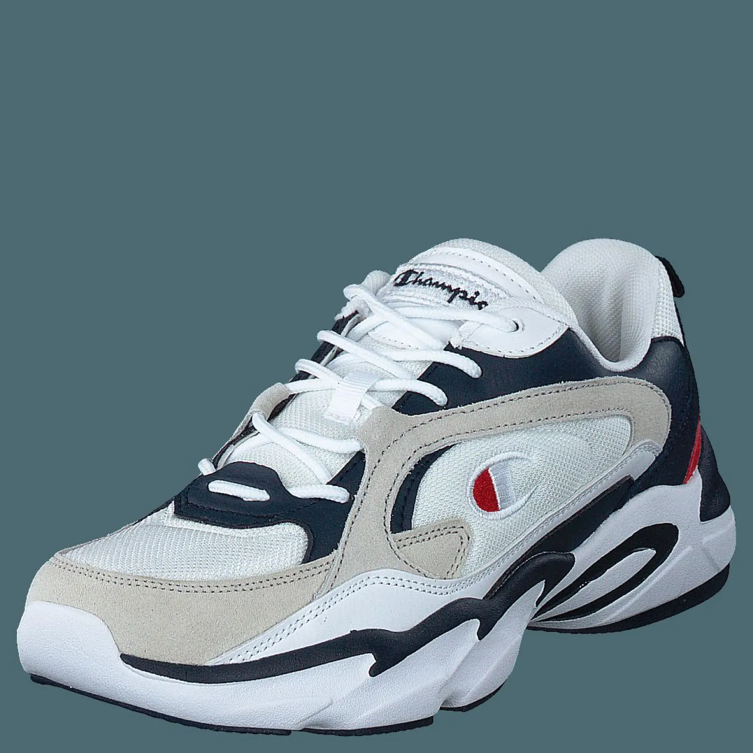 Champion Low Cut Shoe Tampa White Blå och Vit Clearance