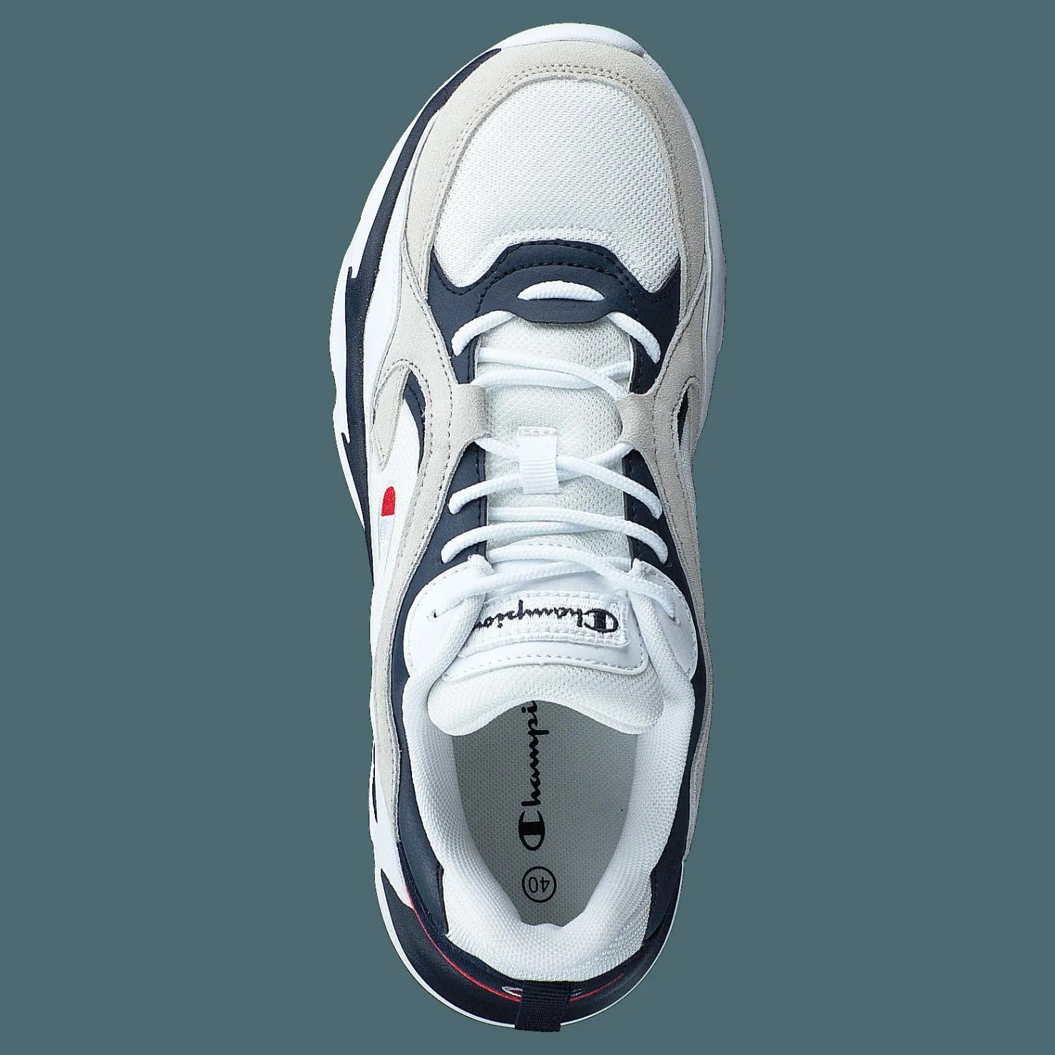 Champion Low Cut Shoe Tampa White Blå och Vit Clearance