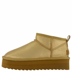 Colors of California Lowboot Plateau Metallic Tan Gold Discount