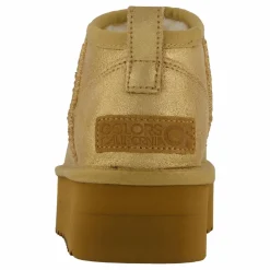 Colors of California Lowboot Plateau Metallic Tan Gold Discount