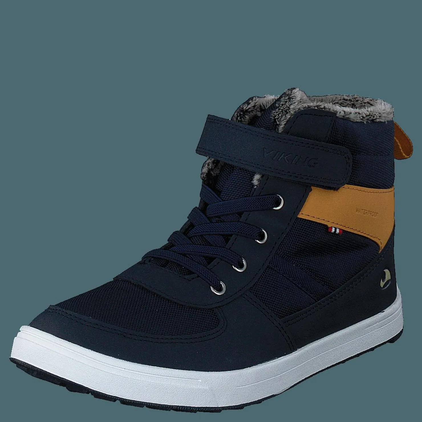Viking Lucas Mid WP Warm Jr Navy/Honey Blå
