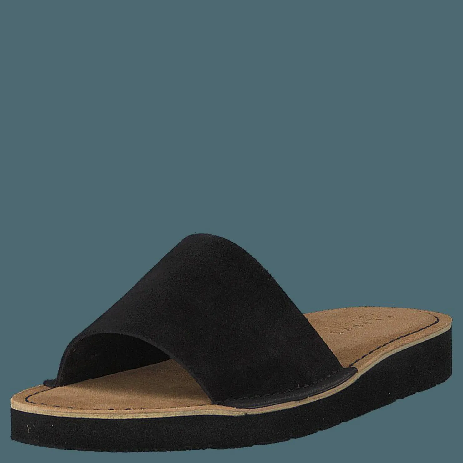 Clarks Originals Lunan Slide Black Leather Svart New