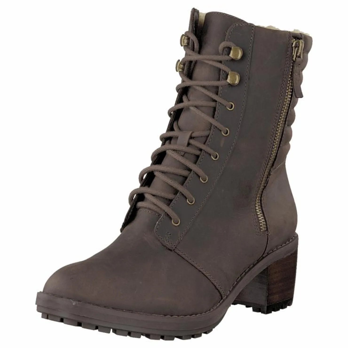 Clarks Maroda Spritz Taupe Leather Brun New