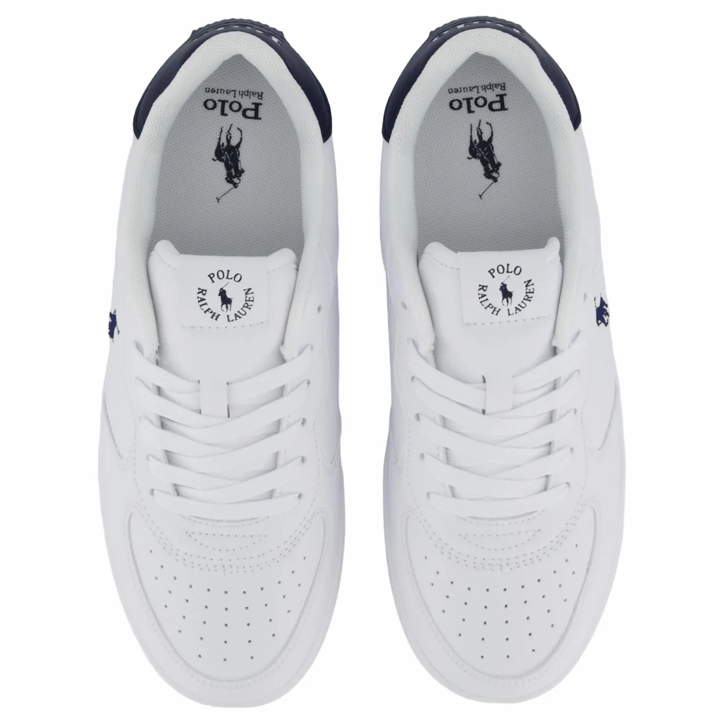 Ralph Lauren Junior Masters Court J-white / Navy Tumbled Vit Best