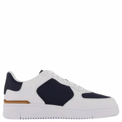 Polo Ralph Lauren Masters Court Leather Sneaker White / Navy Blå och Vit Outlet