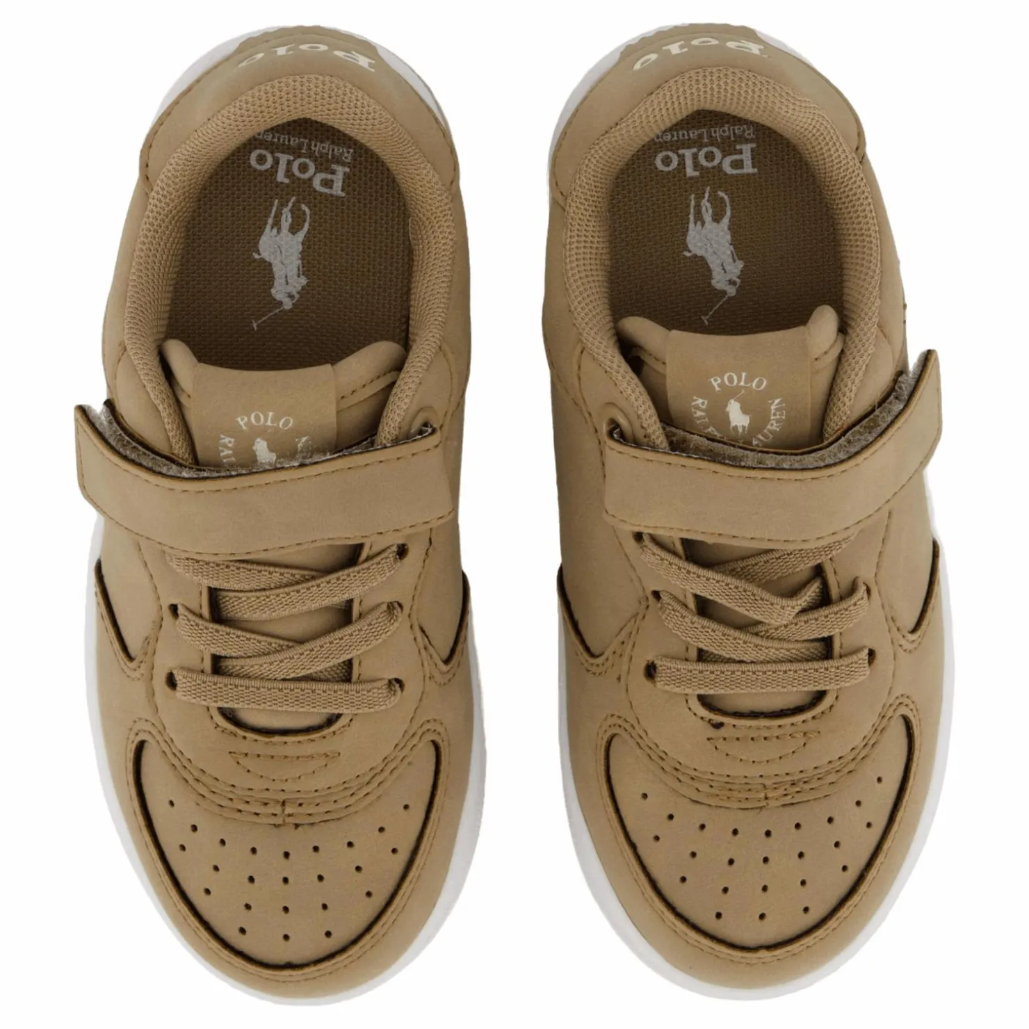Ralph Lauren Junior Masters Court Ps C-khaki Super Suede/cream Pp Beige Hot