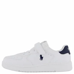 Ralph Lauren Junior Masters Court Ps C-'white / Navy Tumbled Vit Online