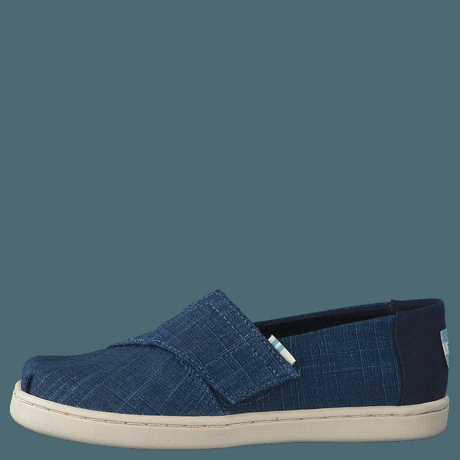 Toms Mblu Croshatch Linen Tn Alpr E Blue Turkos och Blå Best