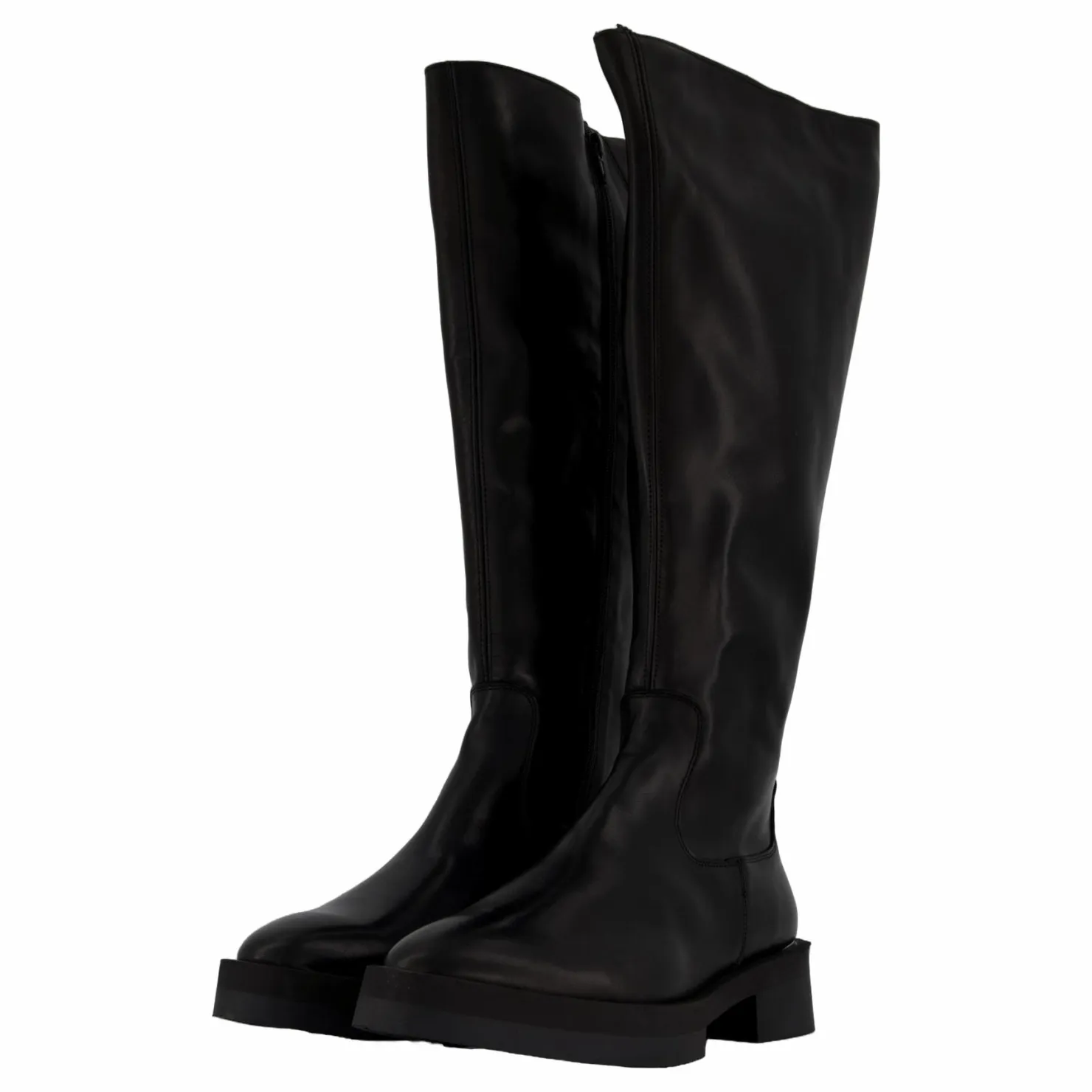 Steve Madden Medellyn High Boots Black Leather Svart