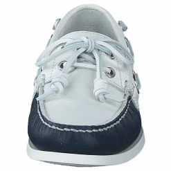 Polo Ralph Lauren Merton Two-Tone Leather Boat Shoe Cream / Navy Vit och Blå Clearance