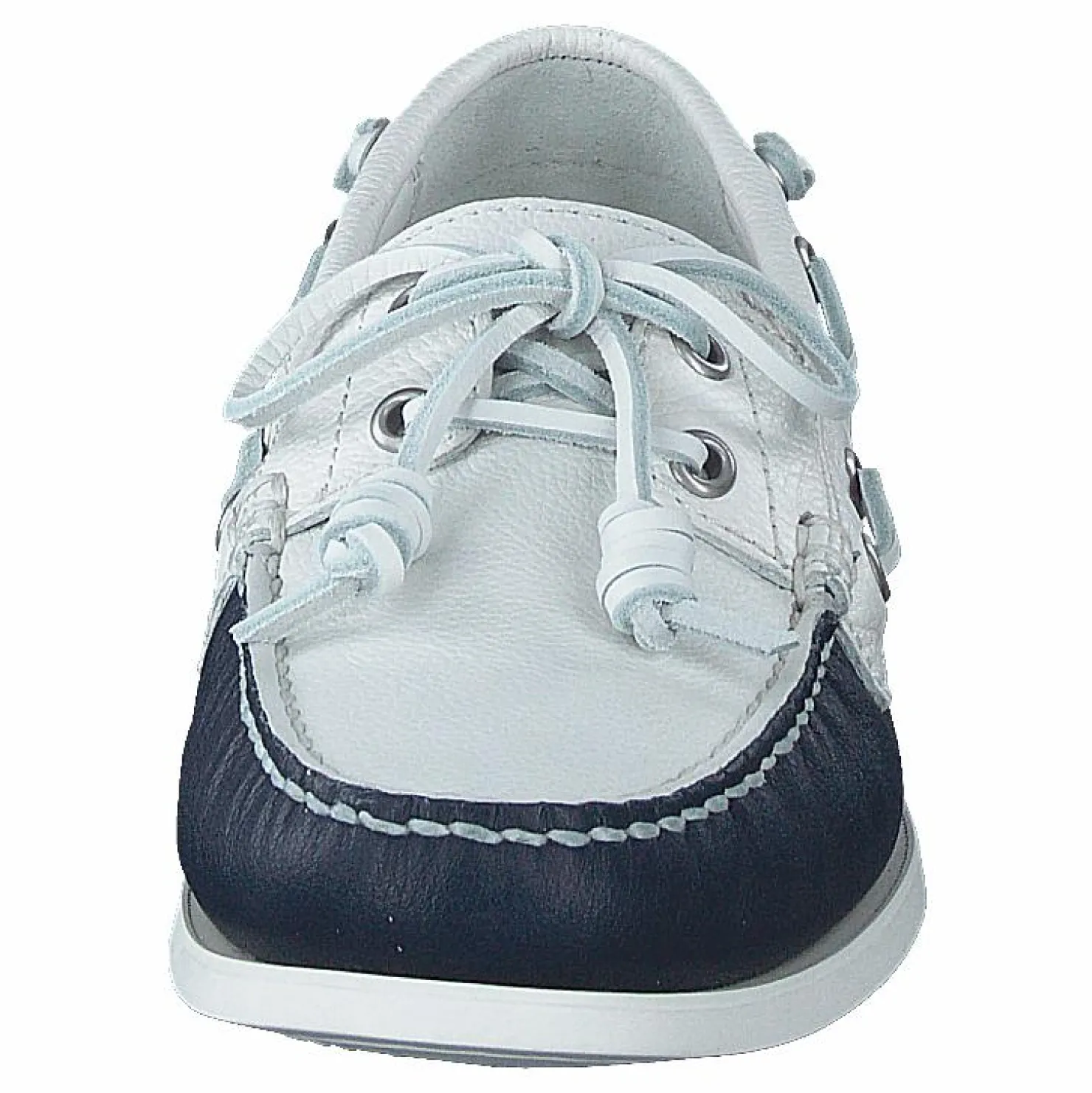 Polo Ralph Lauren Merton Two-Tone Leather Boat Shoe Cream / Navy Vit och Blå Clearance