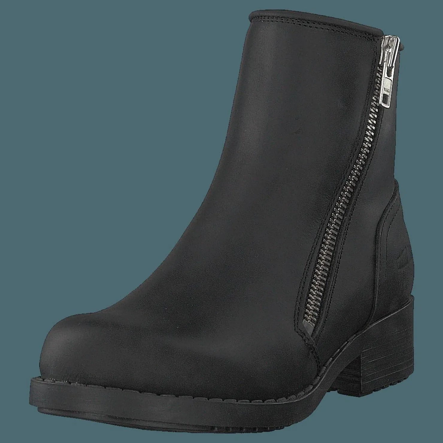 Johnny Bulls Mid Zip Boot Warm Lining Black/shiny Silver Svart och Silver Best