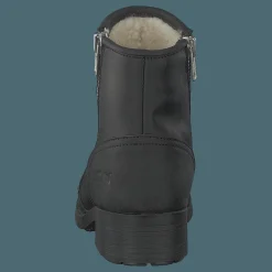 Johnny Bulls Mid Zip Boot Warm Lining Black/shiny Silver Svart och Silver Best