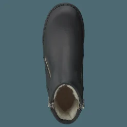 Johnny Bulls Mid Zip Boot Warm Lining Black/shiny Silver Svart och Silver Best