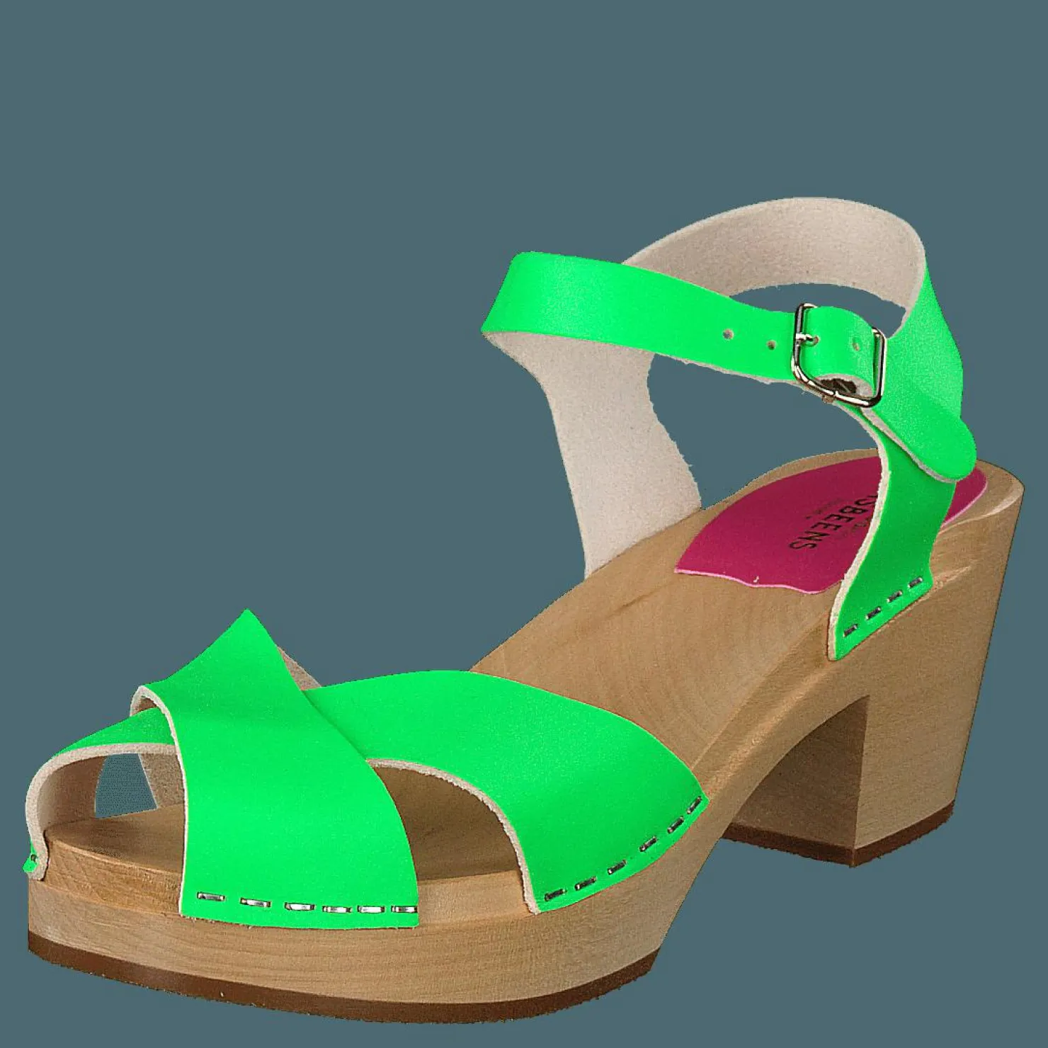 Swedish Hasbeens Mirja Neon Green Beige och Grön Sale
