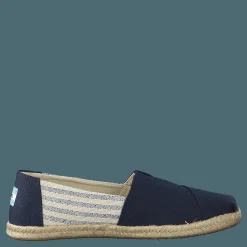 Toms Navy Canvas Ivy League On Rope Navy Beige och Blå Hot