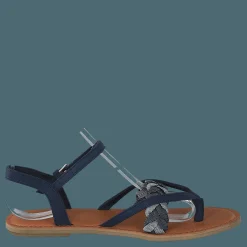 Toms Navy Denim Chambray Chambray Brun och Blå Online